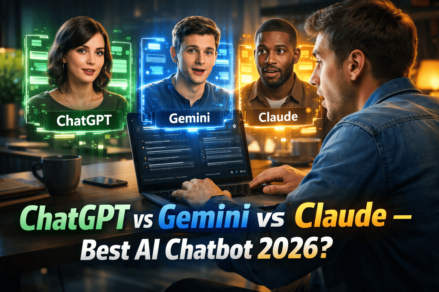 ChatGPT vs Gemini vs Claude AI chatbot comparison 2026
