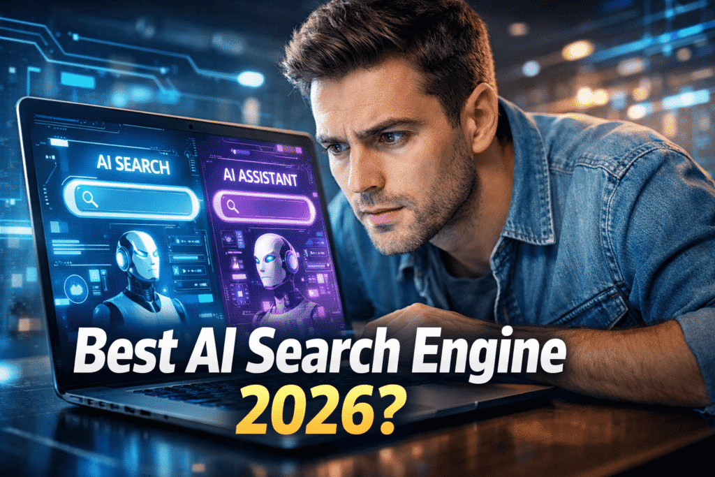 Best AI search engine 2026 comparison between Perplexity, ChatGPT Search, and Google AI